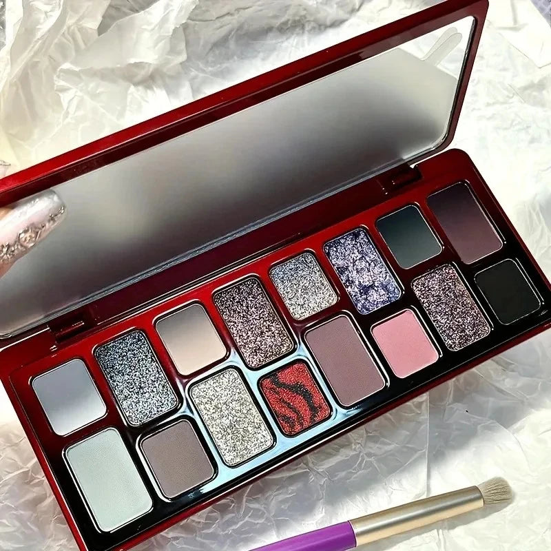 16 Color Eyeshadow Palette Series- Matte Shimmer Nude & Glitter Tones, Professional Long Lasting Eye Makeup for Party Daily Use