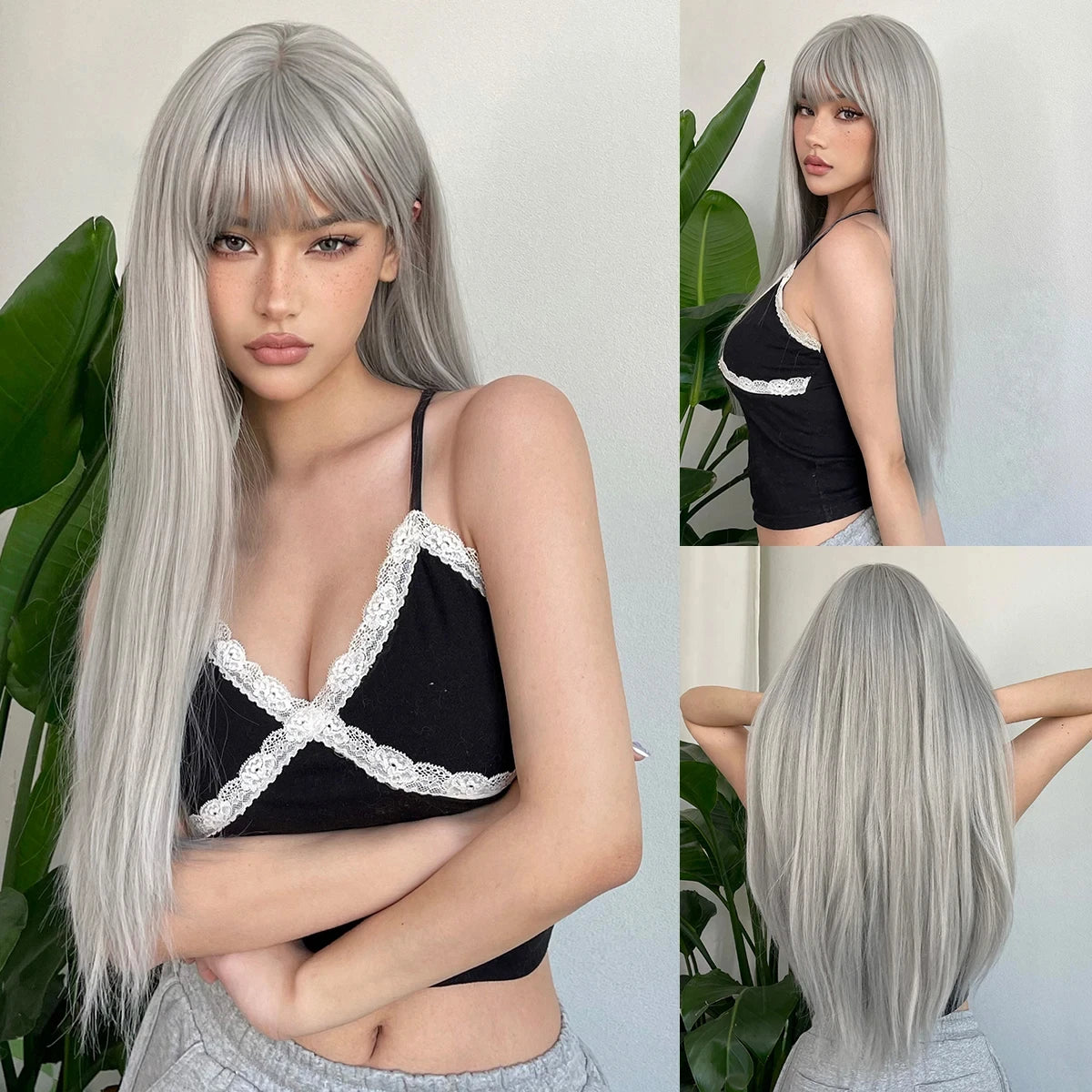Orange bob hairstyle synthetic wig