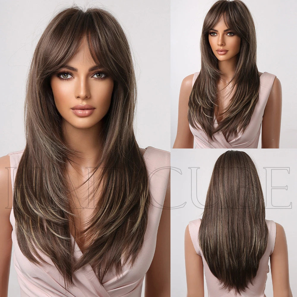 European and American wig, high level wig with bangs