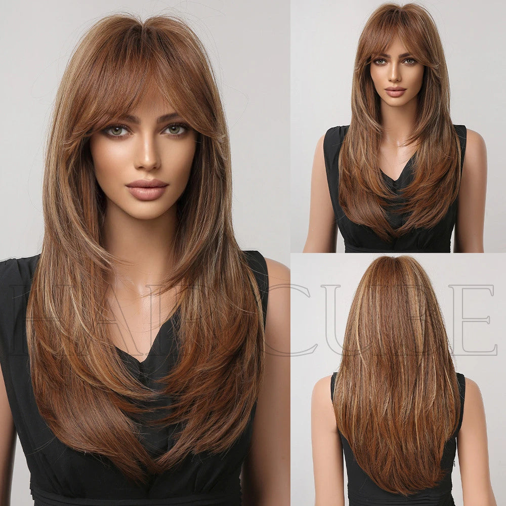 European and American wig, high level wig with bangs