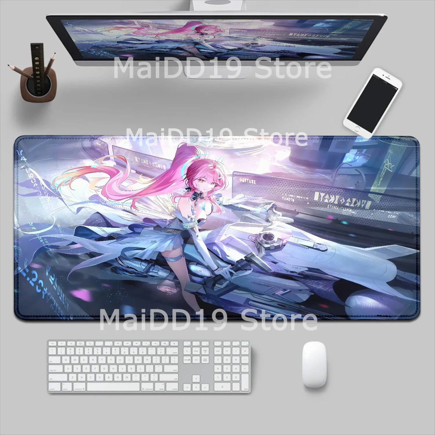 Mouse Pad Laptop Gaming Accessories Keyboard Pad Wuthering Waves Aemeath Chisa Mousepad PC Anime Girl Jinhsi Cute Desk Mouse Mat