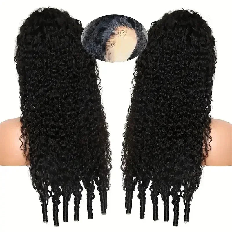 Burmese Curly Glueless Wigs Human Hair 250% Permium