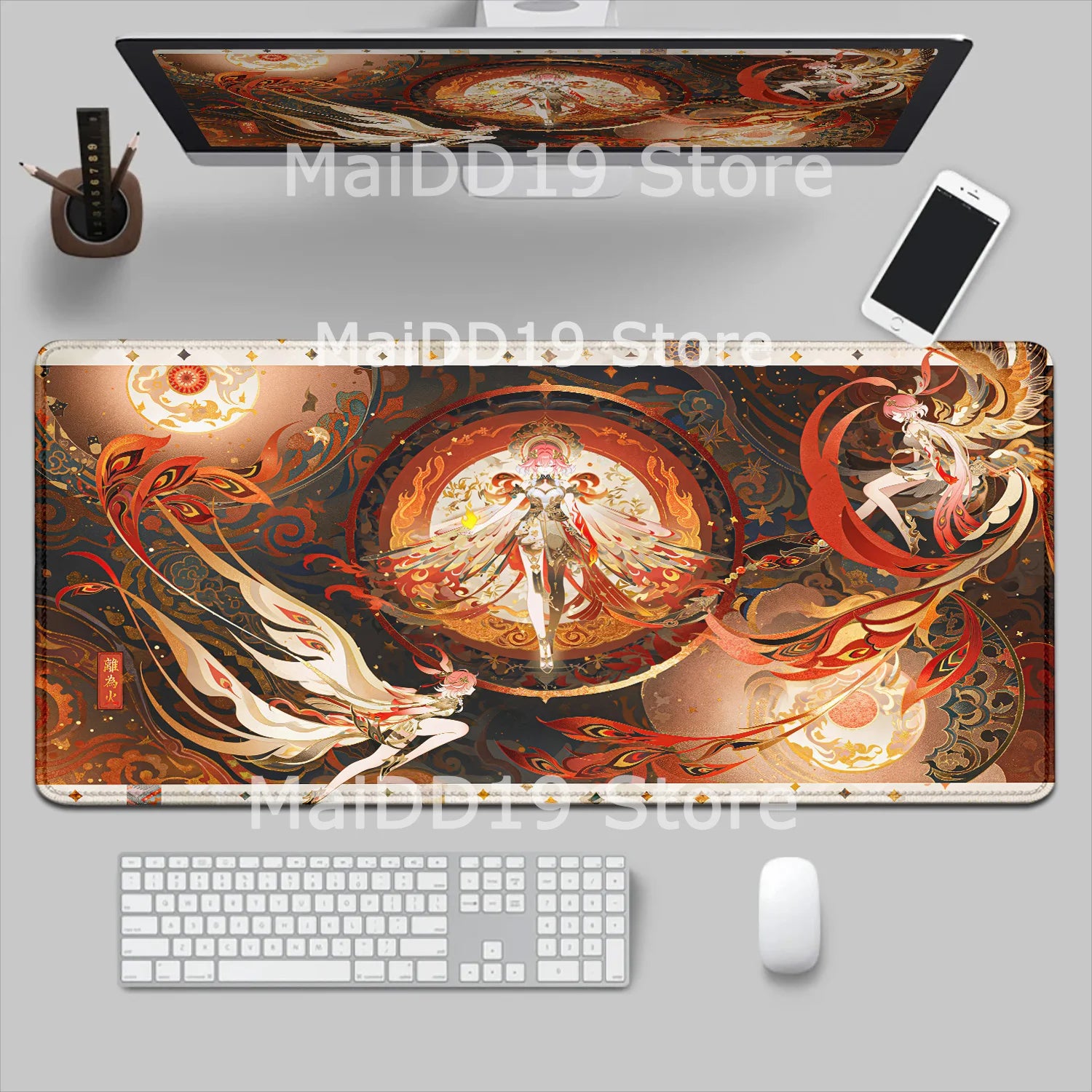 Mouse Pad Laptop Gaming Accessories Keyboard Pad Wuthering Waves Aemeath Chisa Mousepad PC Anime Girl Jinhsi Cute Desk Mouse Mat