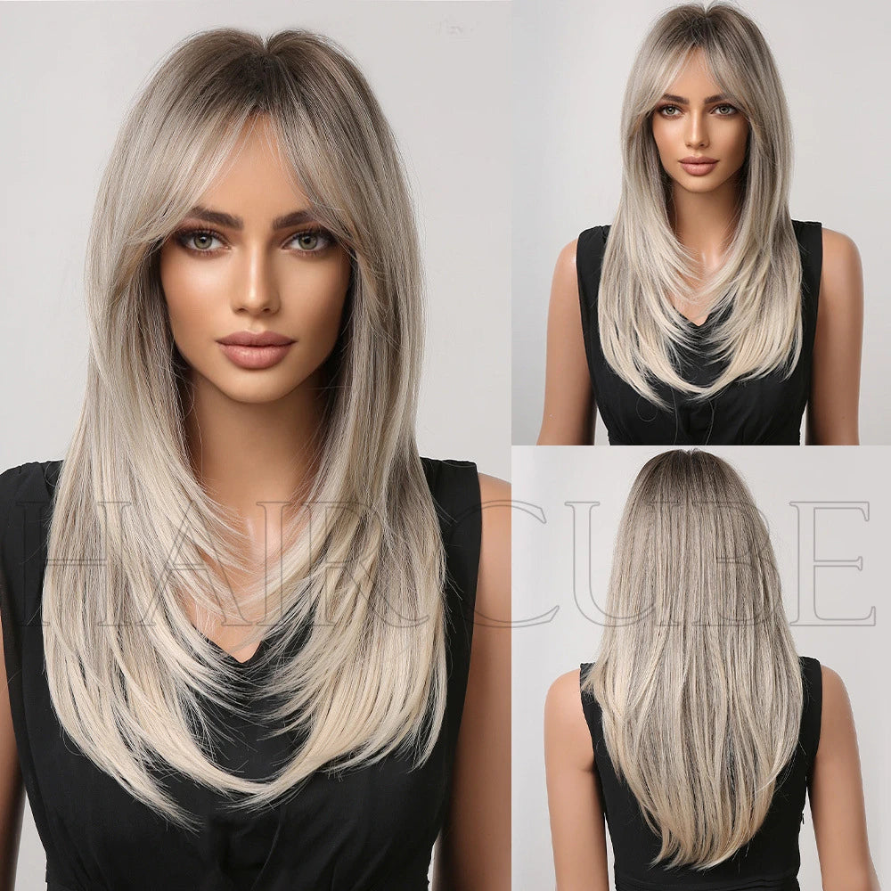 European and American wig, high level wig with bangs