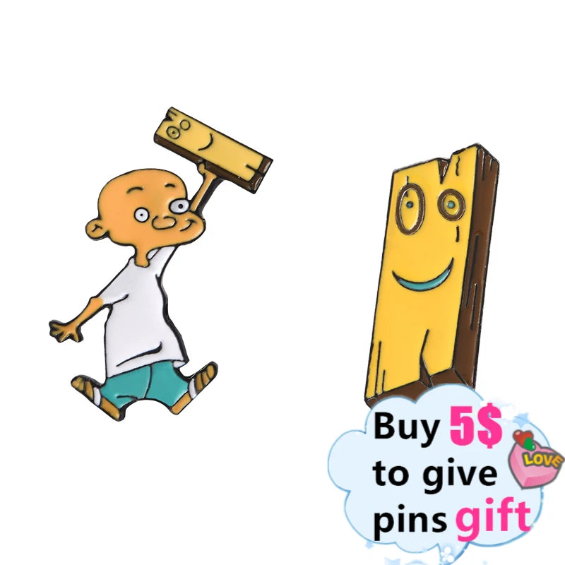 Wholesale Enamel Pin Van Gogh Plank Ed Edd Eddy Punk Women Face Brooches Starfish Sculpture Lapel Pins Jewelry Gift for Friend