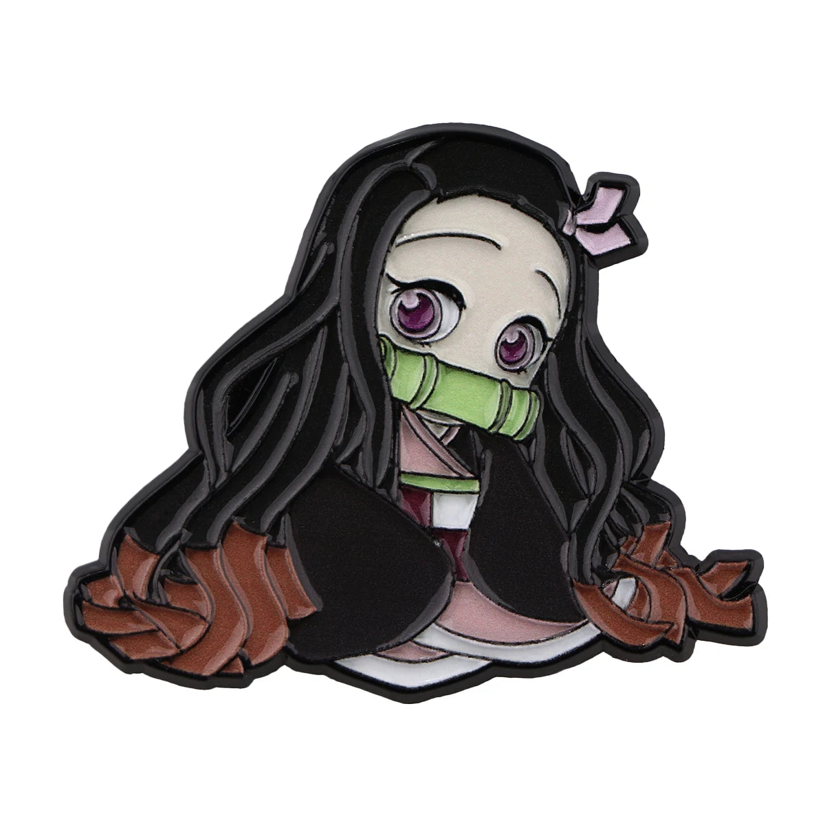 Anime Enamel Pin Nezuko Brooches for Women Lapel Pins Badges on Backpack Cosplay Accessories Fashion Jewelry Toys Gift