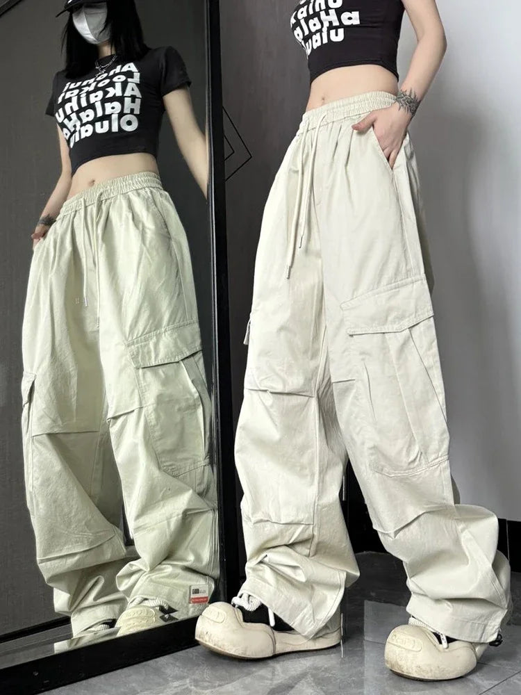 Y2k  Cargo Pants American Hop High Waist Wide Leg