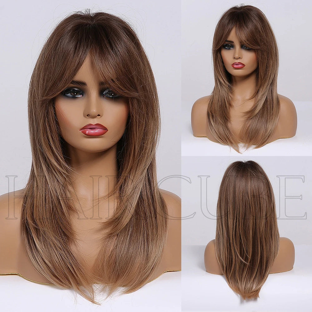 European and American wig, high level wig with bangs