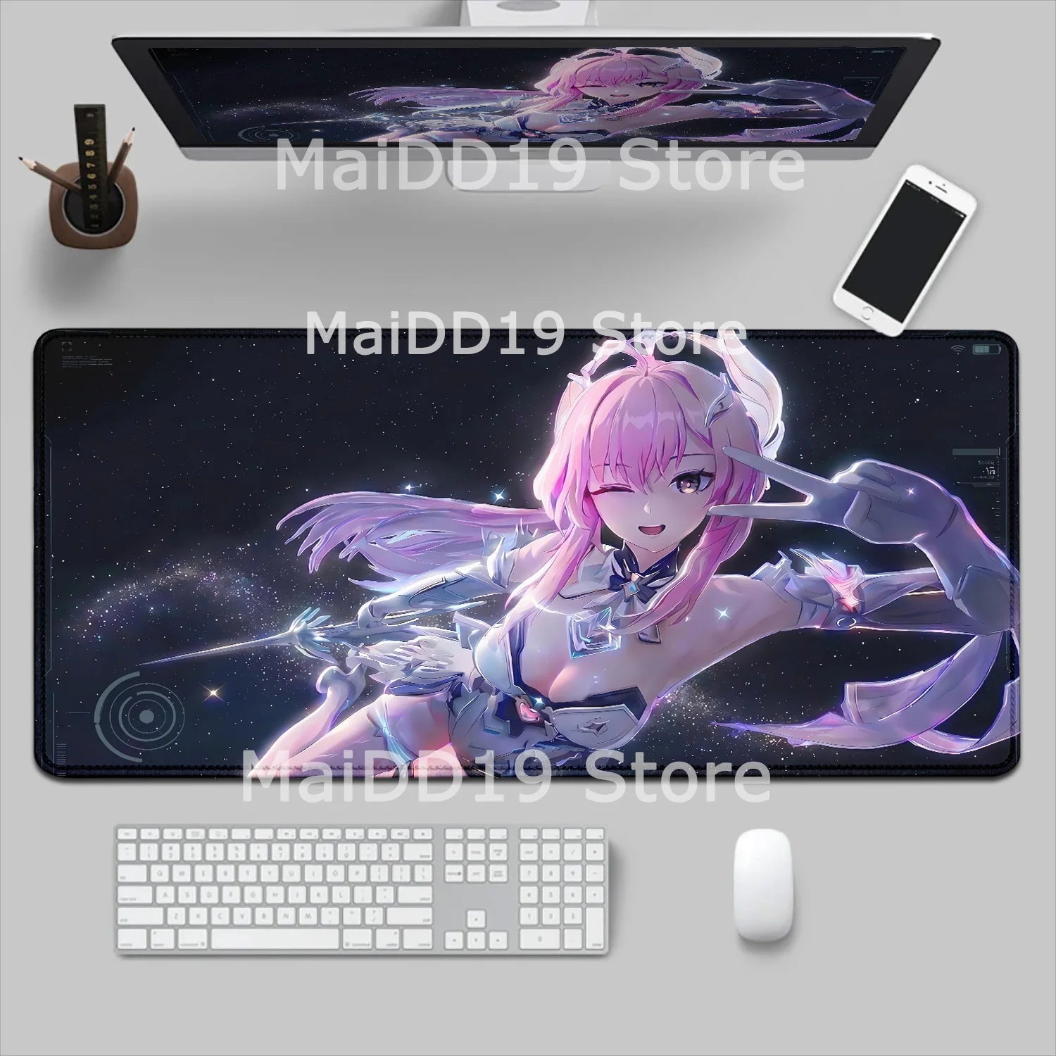 Mouse Pad Laptop Gaming Accessories Keyboard Pad Wuthering Waves Aemeath Chisa Mousepad PC Anime Girl Jinhsi Cute Desk Mouse Mat