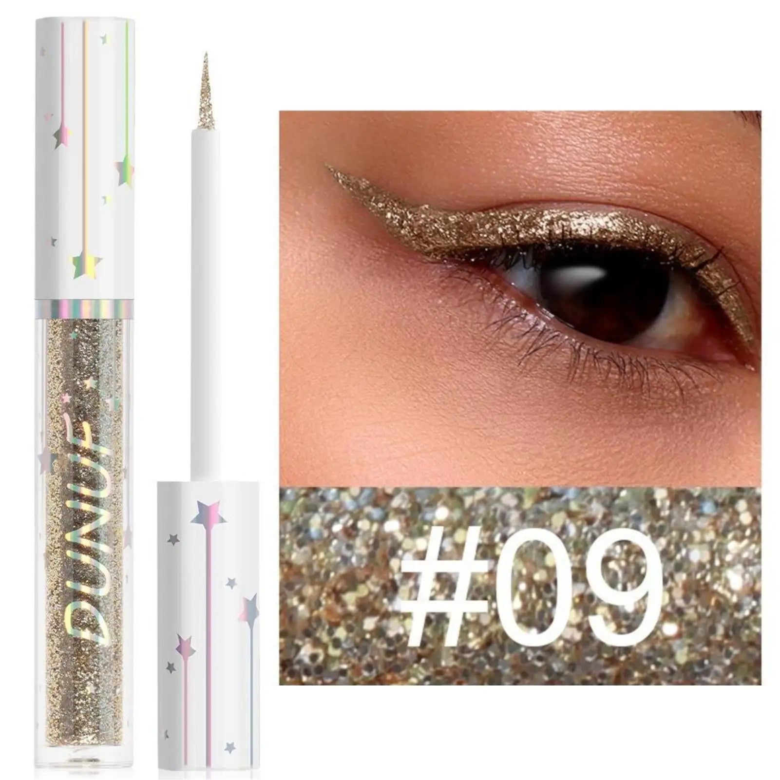 1PC Glittering Liquid Eyeliner and Eyeshadow, Smooth, Shimmering, Brightening, Waterproof,Suitable for Festivals/carnivals/party