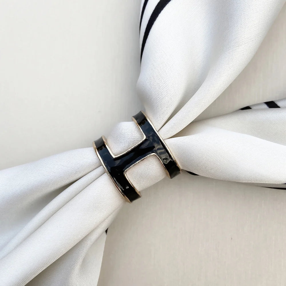 Fashion Crystal Metal Scarves Buckle Ring Women Pearl Flower Buckle For Silk Shawl Female Wedding Jewelry Party Gift